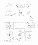 Alternator Electric Starter Electrical Flywheel Brake Ignition Diagram and Parts List for 129702-0134-01  Briggs and Stratton Engine